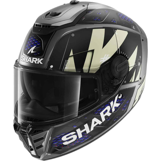 The Shark Spartan RS helmet sets a new standard in safety performance, exceeding the ECE2206 standard with its multiaxial composite shell and multi-density EPS. The ultra-resistant screen, inspired by the Race-R Pro GP, adds an extra layer of security with its locking system.