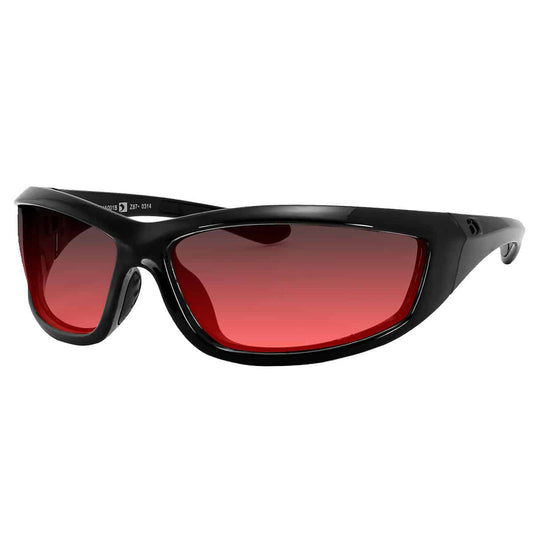 Get ready to rock the Bobster Charger Anti-fog Motorcycle Sunglasses - Rose! These sunglasses are not only cool but also keep your eyes safe. The lenses are super special because they have anti-fog and anti-scratch properties, so you can see clearly no matter the weather.