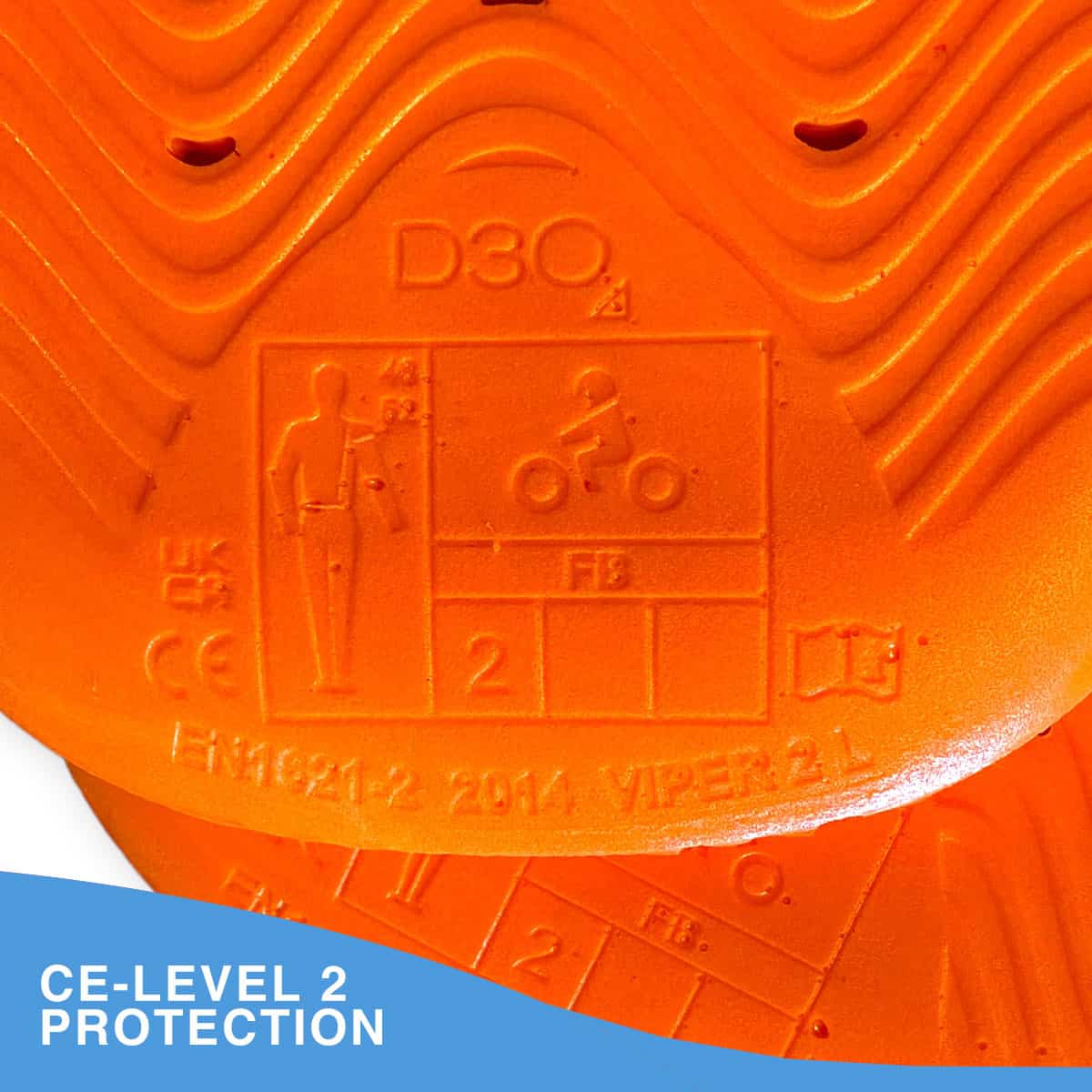 D3O Back Armour Insert: CE Level 2 back protector pad - CE Level 2 protection