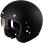 Duchinni D501 Open Face Motorbike Helmet - Matt Black 3