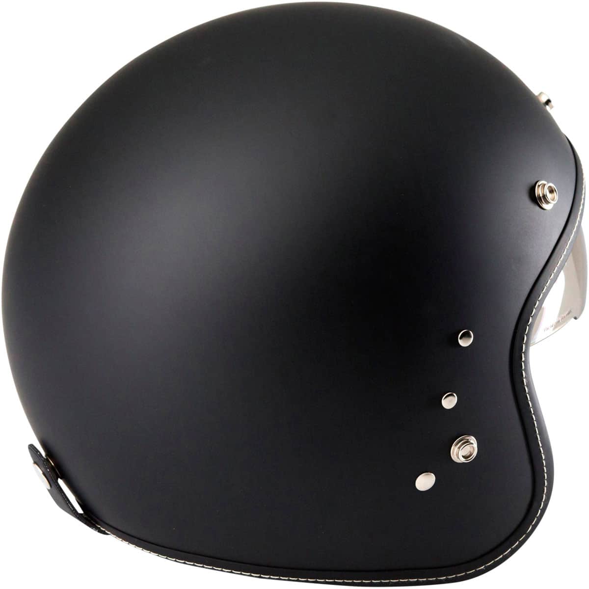 Duchinni D501 Open Face Motorbike Helmet - Matt Black 4