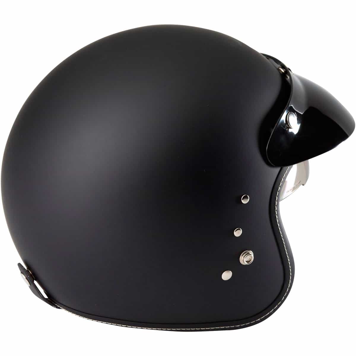 Duchinni D501 Open Face Motorbike Helmet - Matt Black 2