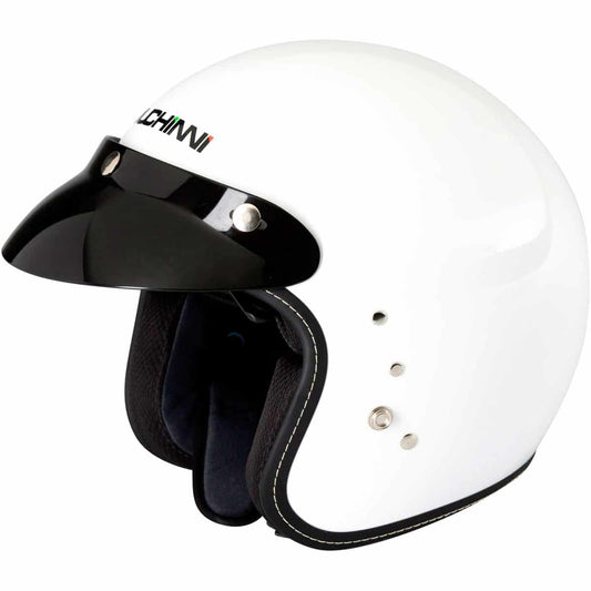 Duchinni D501 Open Face Motorbike Helmet - White 1