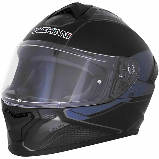 Duchinni D977 Full Face Motorcycle Helmet - Black Gun 1