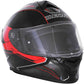 Duchinni D977 Full Face Motorcycle Helmet - Black Red 4