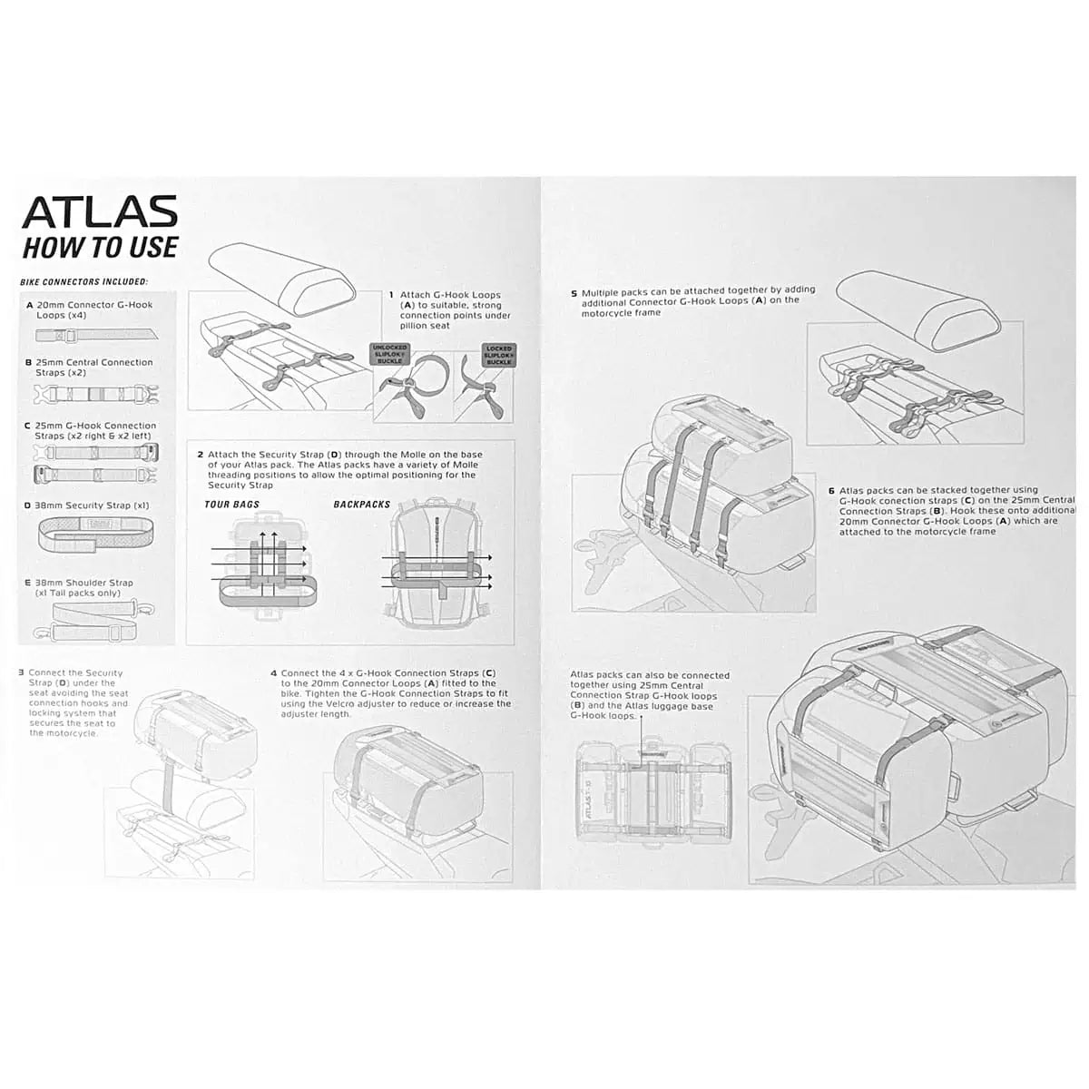 Oxford Atlas T-10 Advanced Tourpack Tailpack Instructions