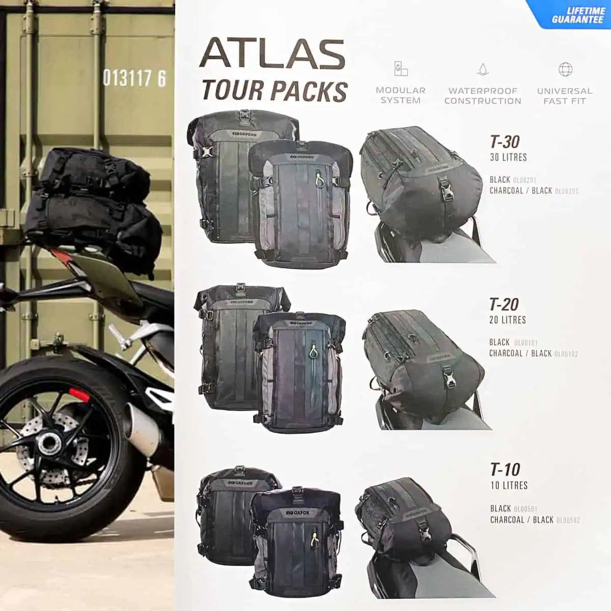 Oxford Atlas T-30 Advanced Tourpack Tailpack Options