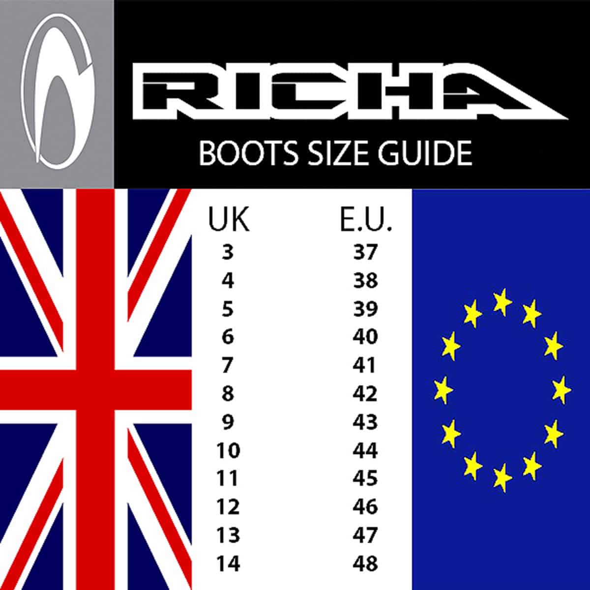 The Richa Slick boot is a perfect choice for those seeking urban chic without compromising safety. size guide