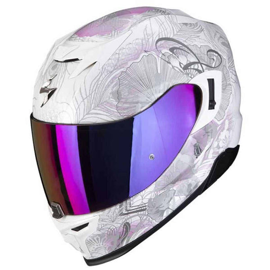 Embark on an exhilarating journey of discovery with the Scorpion Exo 520 Evo ladies helmet in the Melrose Graphic. This EXO-520 Evo model is homologated and brimmed with sophisticated enhancements, guaranteeing unparalleled performance and reliability for any adventure.