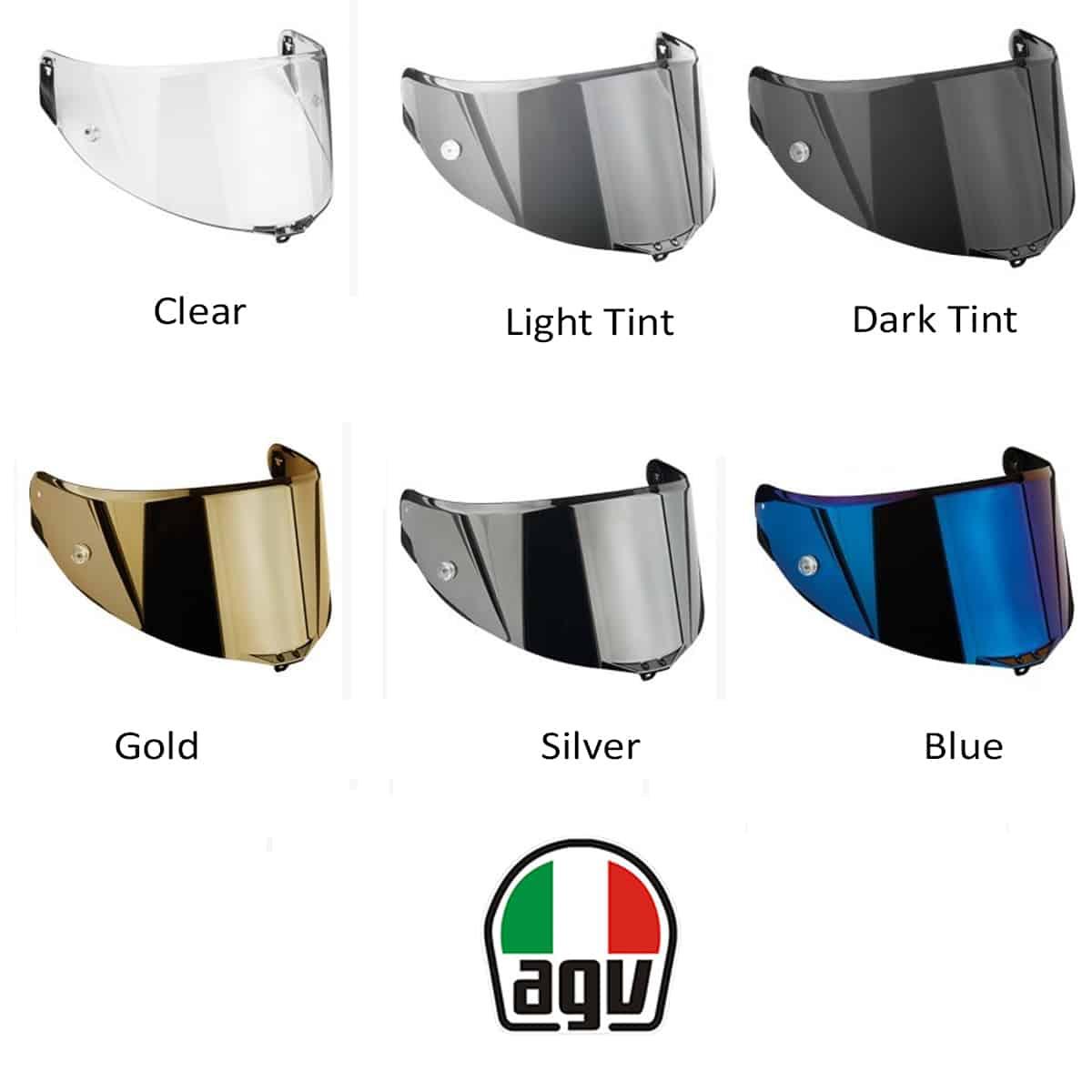 AGV Race 3 Anti-Scratch Pista GP-R Corsa-R Visor - All Colours - Browse our range of Helmet: Visors - getgearedshop 