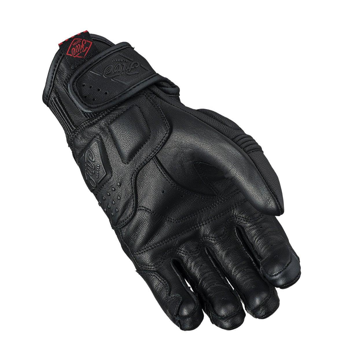 Five Kansas Leather Gloves Black - Summer Motorcycle Gloves