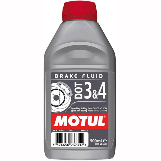 Motul DOT 3 + DOT 4 Brake Fluid - 500ml - Browse our range of Care: Oils & Liquids - getgearedshop 