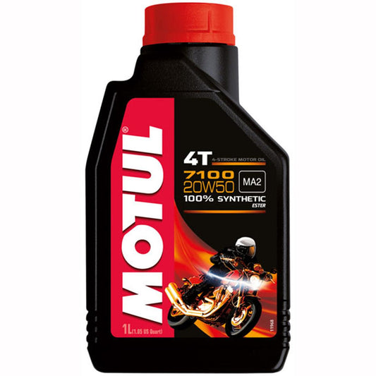 Motul Fully Synthetic 7100 20W50 4T Oil - Black - Browse our range of Care: Oils & Liquids - getgearedshop 