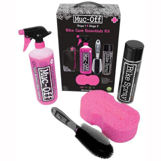 Muc-Off Bike Care Essentials Kit - Black/Pink - Browse our range of Care: Cleaning - getgearedshop 