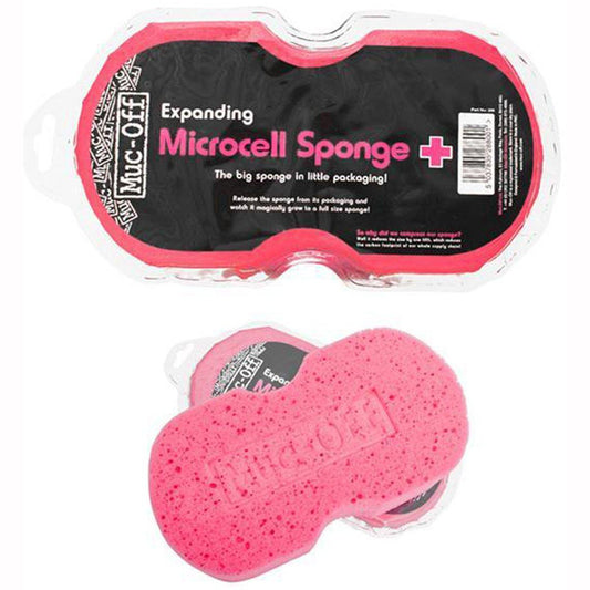 Muc-Off Expanding MicroCell Sponge - Pink - Browse our range of Care: Brushes & Cloths - getgearedshop 