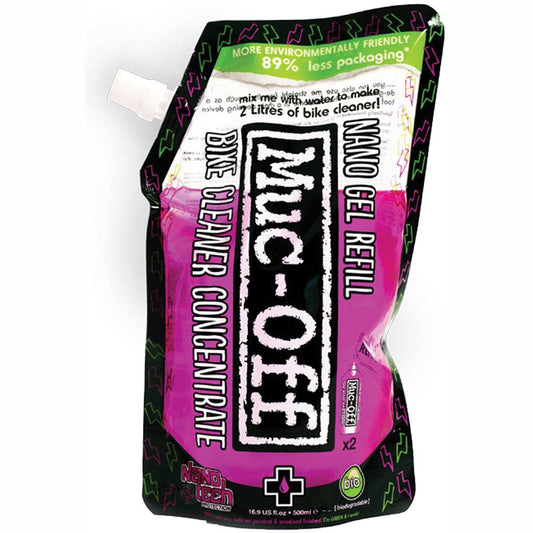 Muc-Off Nano Gel Concentrate 500ml Pouch - Pink - Browse our range of Care: Cleaning - getgearedshop 
