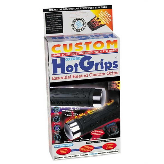 Oxford HotGrips Custom Bikes 1in Heated Grips - Black - Browse our range of Accessories: Winter - getgearedshop 