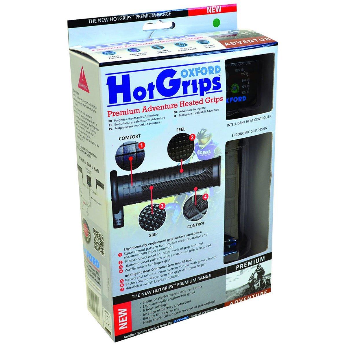 Oxford HotGrips Premium Adventure Heated Grip - Black - Browse our range of Accessories: Winter - getgearedshop 