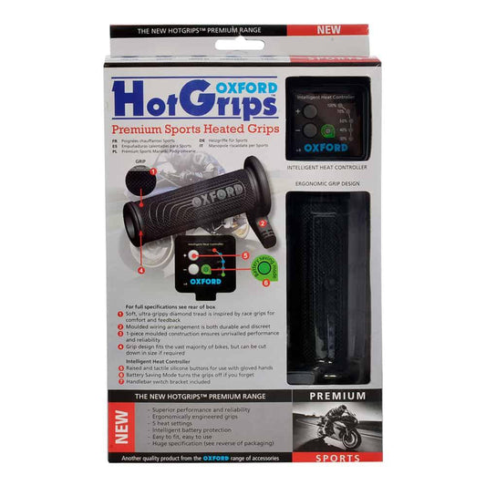 Oxford HotGrips Premium Sports Heated Grips - Black - Browse our range of Accessories: Winter - getgearedshop 