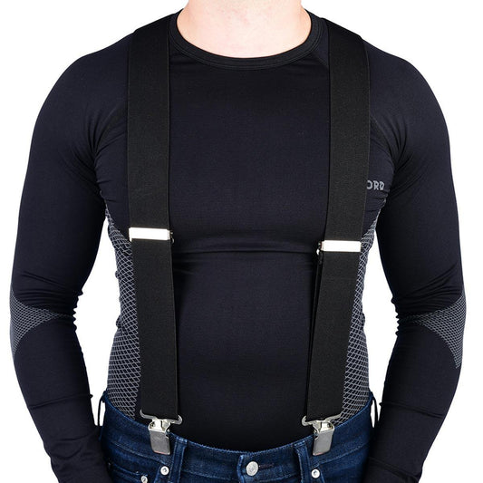 Oxford Riggers Braces Heavy Duty - Black - Browse our range of Clothing: Accessories - getgearedshop 