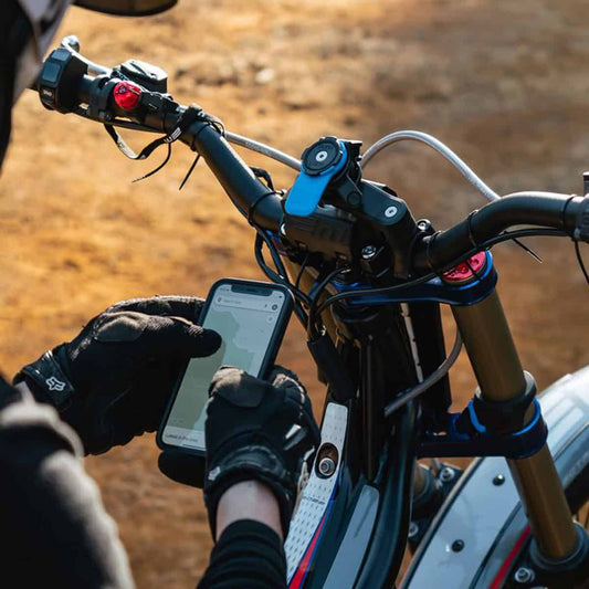 Quad Lock Handlebar Mount: "Unit is great, easy to install, holds phone secure and easily adjusted to view when riding."
