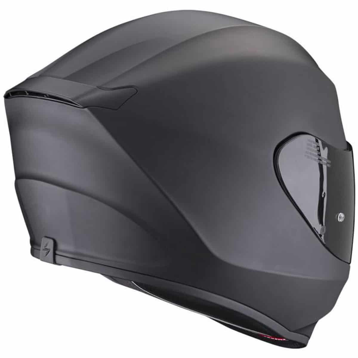 Scorpion Exo 391: Entry level full face motorbike helmet matt black side