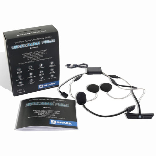 Shark SharkTOOTH Prime Bluetooth Intercom Headset - Black - Browse our range of Accessories: Headsets - getgearedshop 