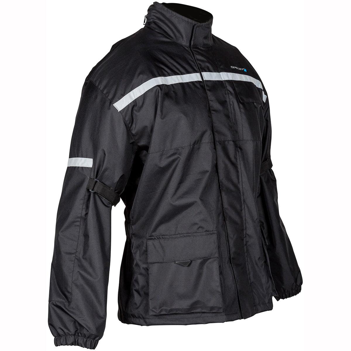 Spada Aqua Rain Jacket WP Black - Motorcycle Waterproofs