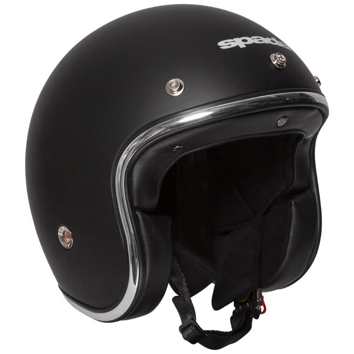 Spada Open Face Classic Helmet - Matt Black - Browse our range of Helmet: Open Face - getgearedshop 