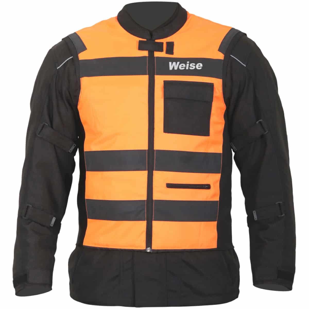 Black Hi-Vis Motorcycle Vest - Jackets 
