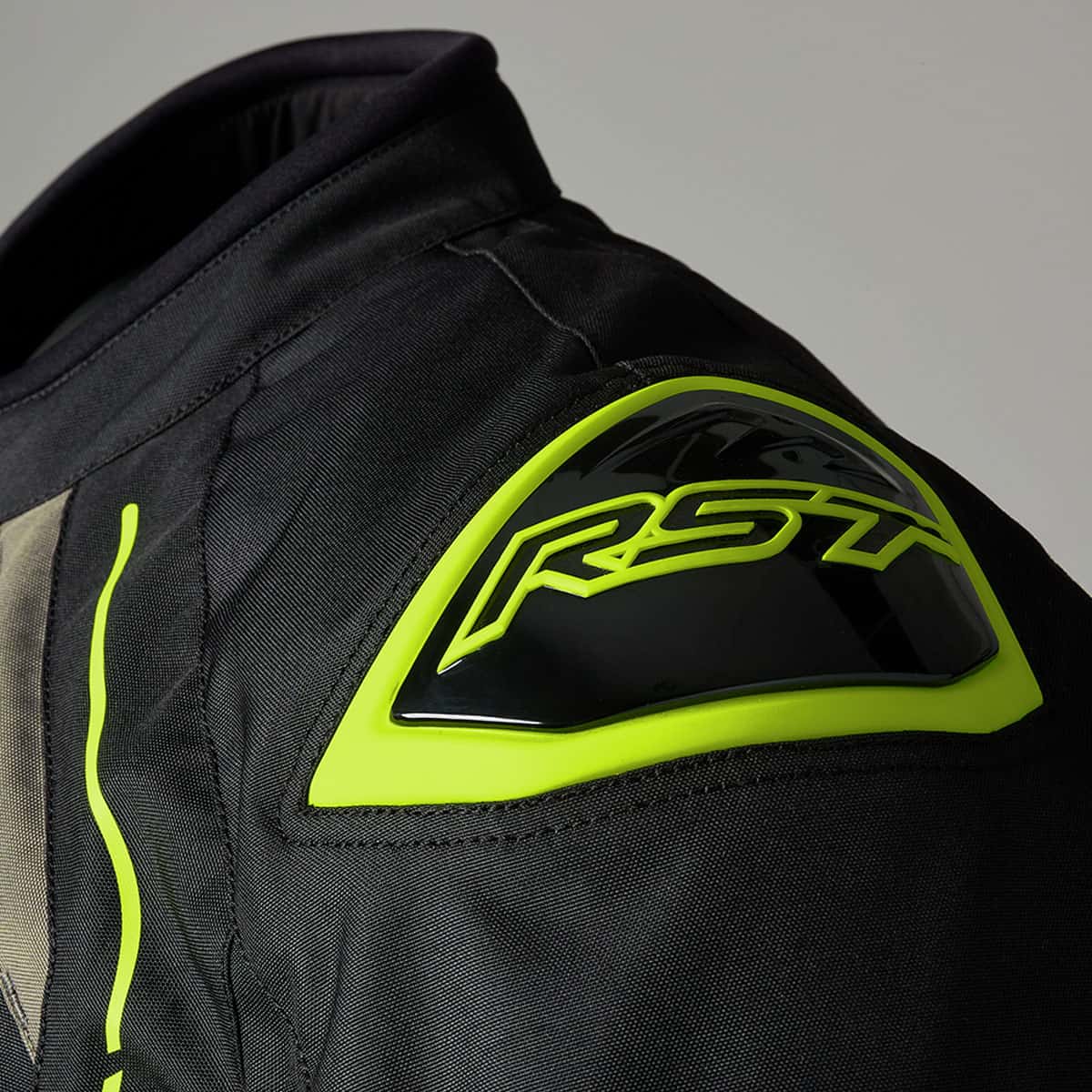 RST S-1 Textile Jacket CE WP - Black Grey Fluo Yel