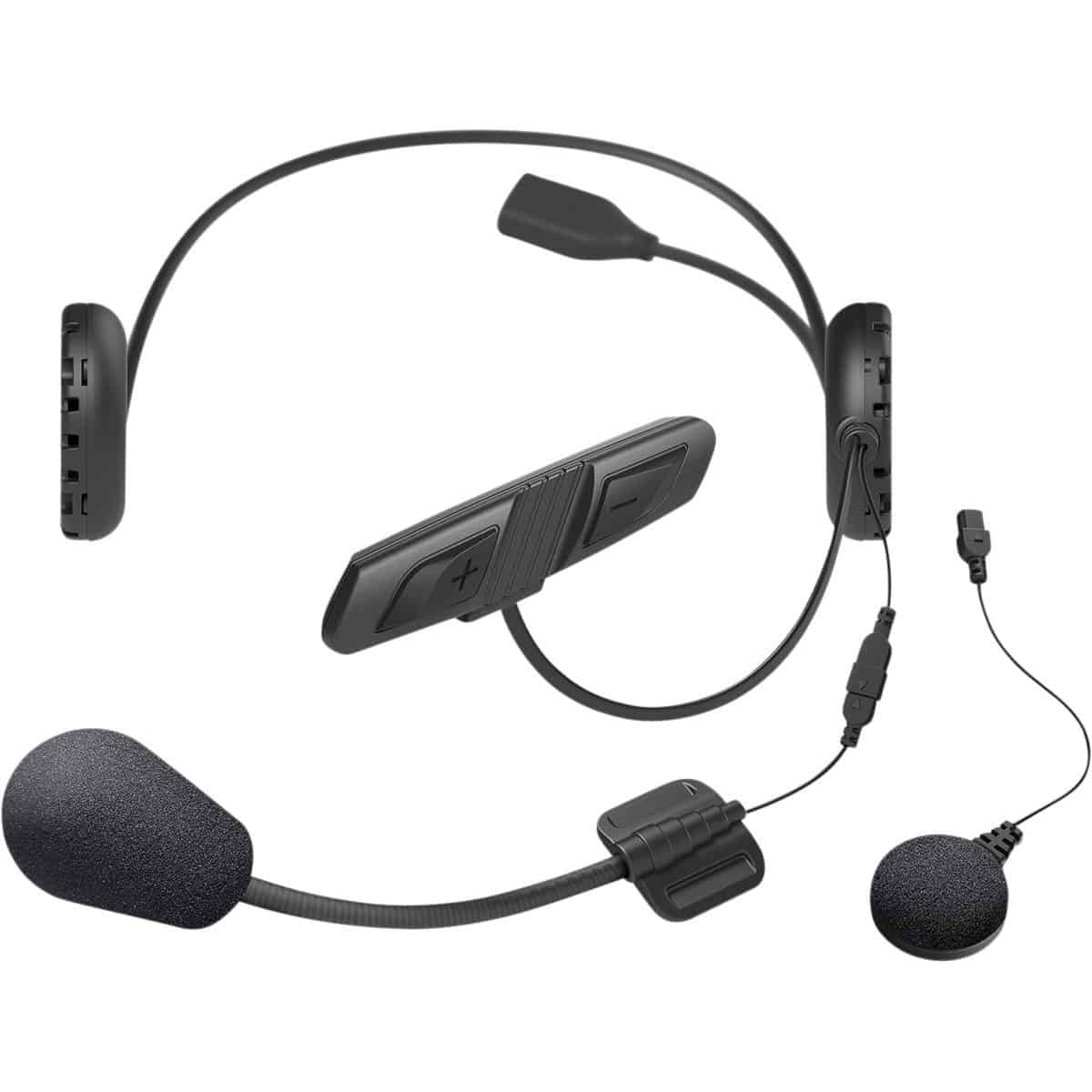 Introducing the Sena 3S Plus WB Universal Microphone Kit! It's a special headset that helps you talk to your friends while you're on the road. 