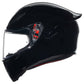 AGV K1-S Solid Helmet - Gloss Black motorbike helmet side profile