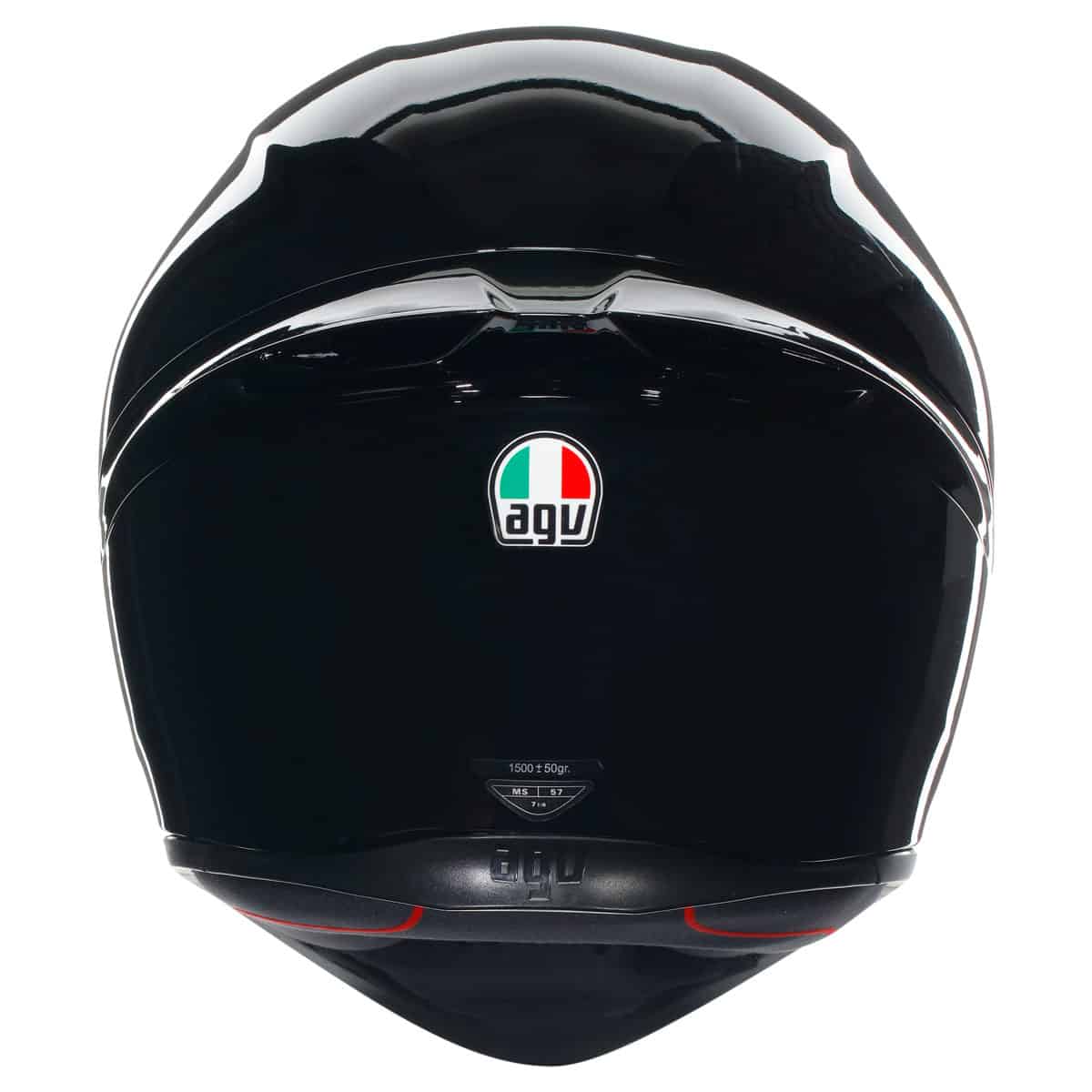 AGV K1-S Solid Helmet - Gloss Black motorbike helmet back