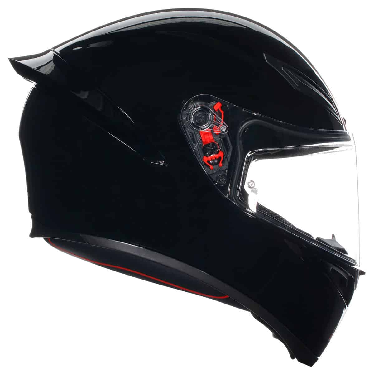 AGV K1-S Solid Helmet - Gloss Black motorbike helmet side
