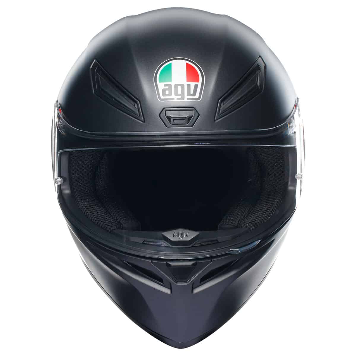 AGV K1-S Solid Helmet - Matt Black motorbike helmet front on