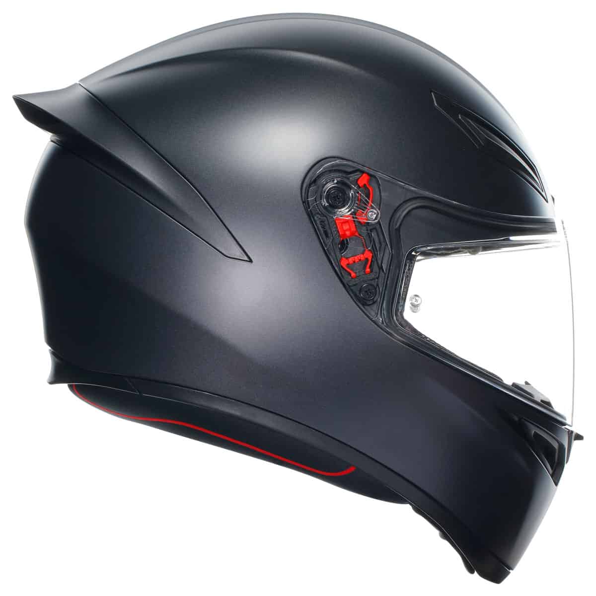 AGV K1-S Solid Helmet - Matt Black motorbike helmet side profile