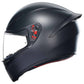 AGV K1-S Solid Helmet - Matt Black motorbike helmet side profile 2