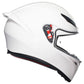 AGV K1-S Solid Helmet - White motorbike helmet side profile