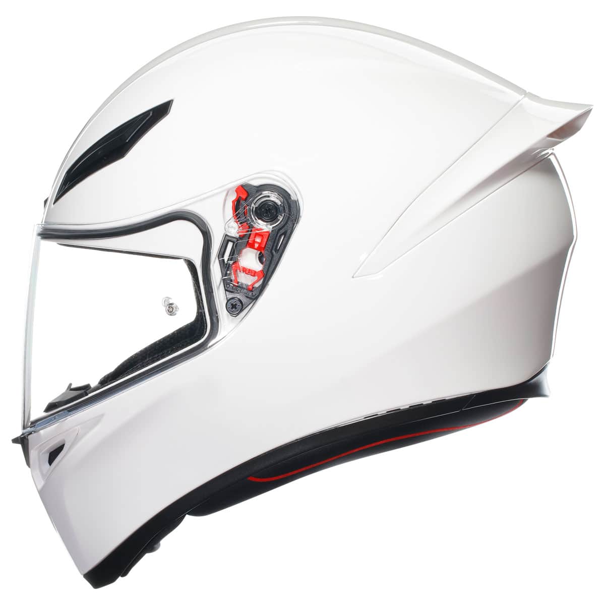 AGV K1-S Solid Helmet - White motorbike helmet side profile 2