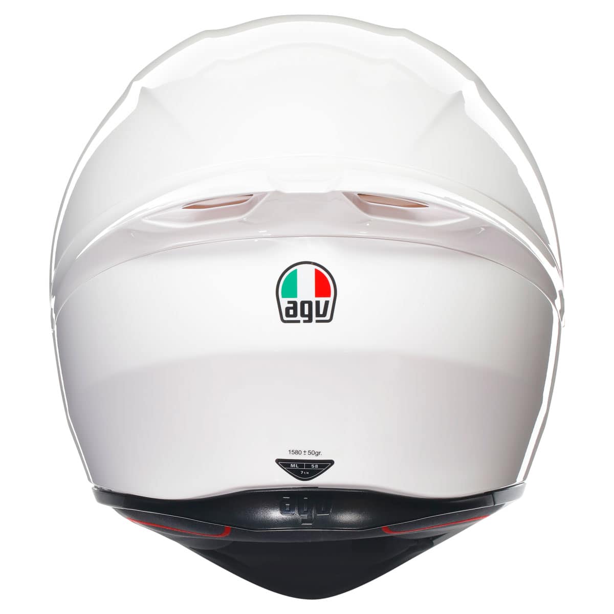 AGV K1-S Solid Helmet - White motorbike helmet back
