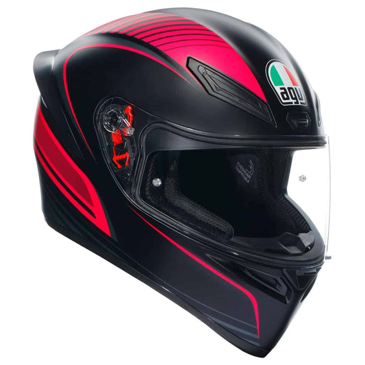 AGV K1-S Warm-Up Helmet - Black Pink motorbike helmet front