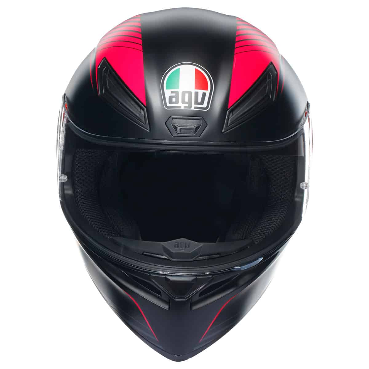 AGV K1-S Warm-Up Helmet - Black Pink motorbike helmet front one