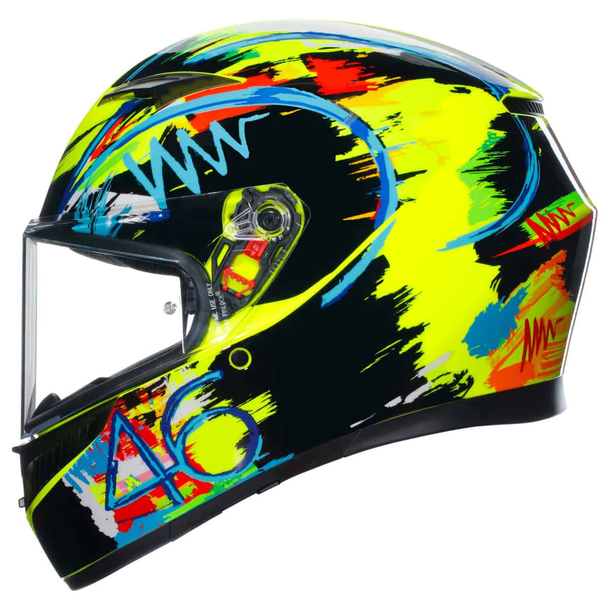 AGV K3 Rossi Winter Test Helmet - 2019 motorbike helmet side profile 2