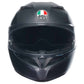 AGV K3 Solid Helmet - Matt Black motorbike helmet front on