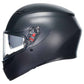AGV K3 Solid Helmet - Matt Black motorbike helmet side profile
