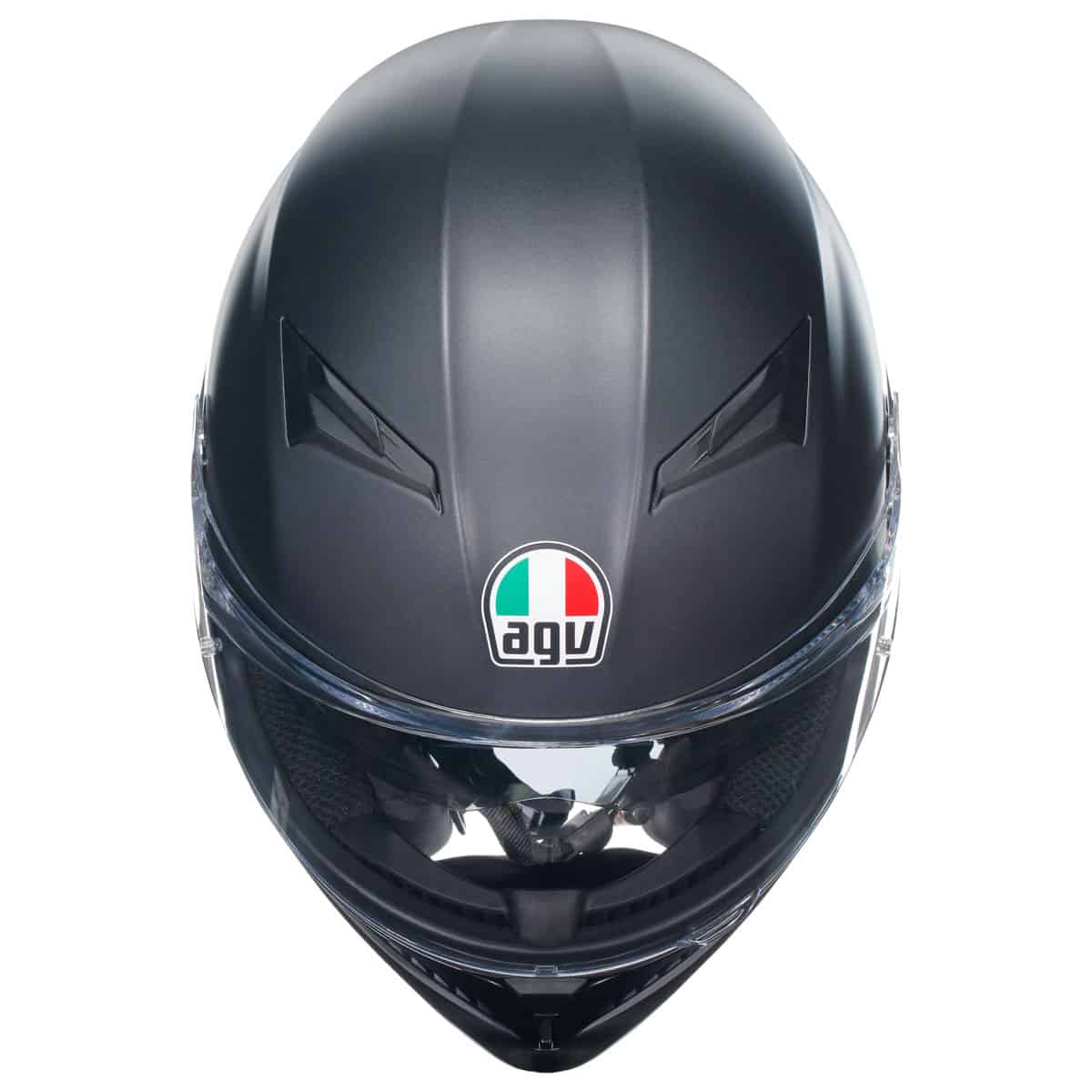 AGV K3 Solid Helmet - Matt Black motorbike helmet top