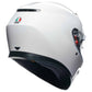 AGV K3 Solid Helmet - White motorbike helmet back 2
