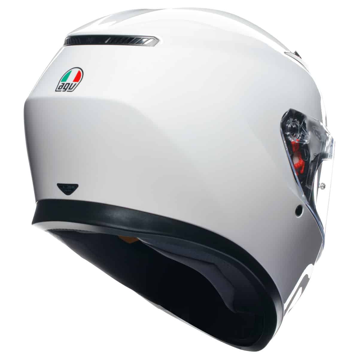 AGV K3 Solid Helmet - White motorbike helmet back 2