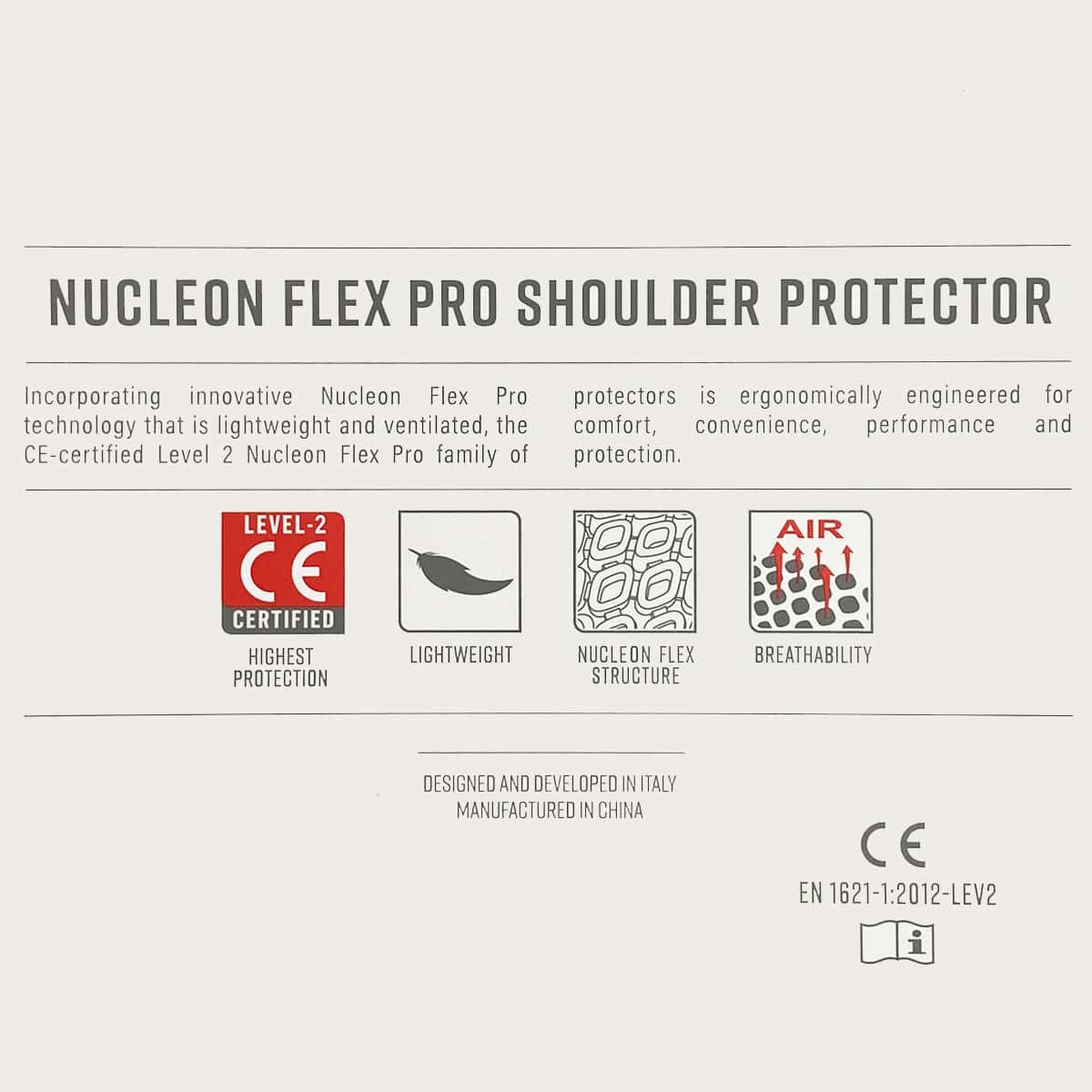 Alpinestars Nucleon Flex Pro Shoulder Protector: CE Level 2 protection for your shoulders